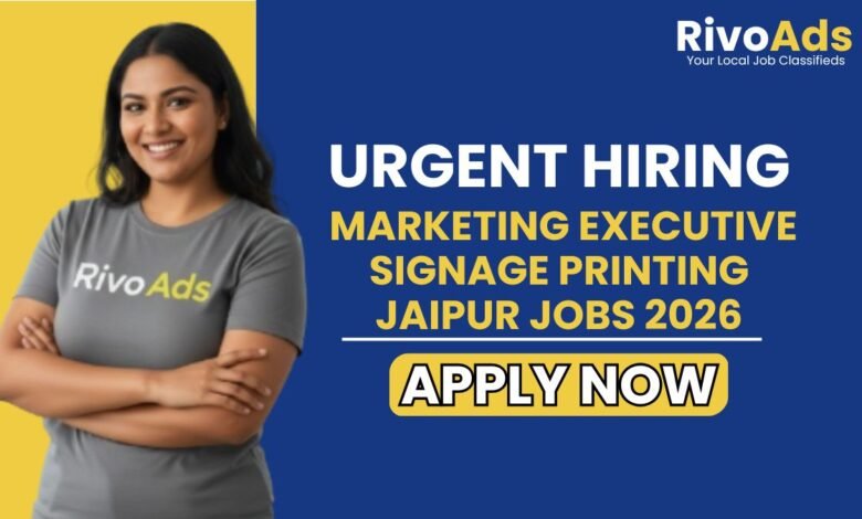 Marketing Executive Signage Printing Jaipur Jobs 2026