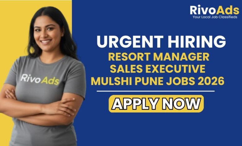 Resort Manager Sales Executive Mulshi Pune Jobs 2026