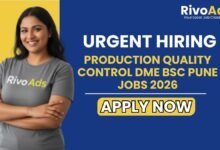 Production Quality Control DME BSC Pune Jobs 2026