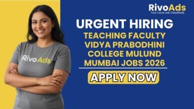 Teaching Faculty Vidya Prabodhini College Mulund Mumbai Jobs 2026