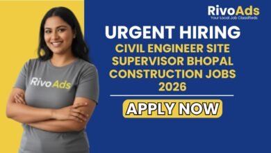 Civil Engineer Site Supervisor Bhopal Construction Jobs 2026