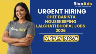 Chef Barista Housekeeping Lalghati Bhopal Jobs 2026