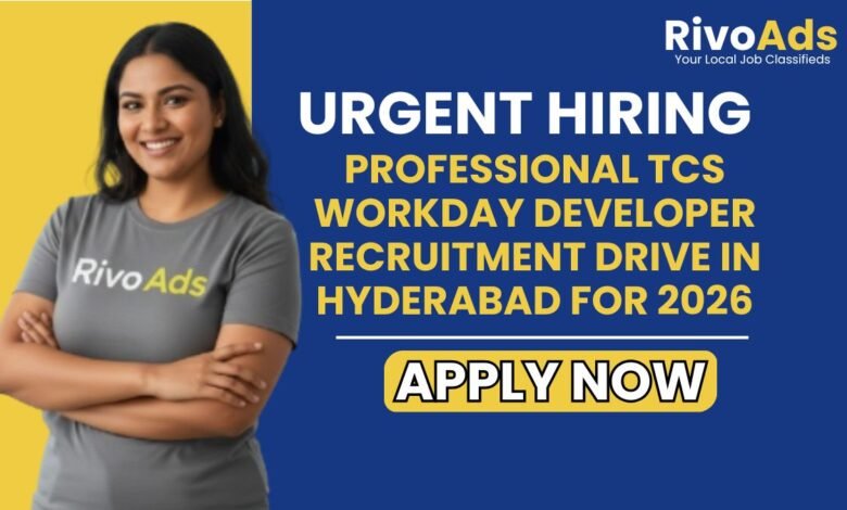 Professional TCS Workday Developer recruitment drive in Hyderabad for 2026