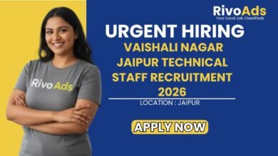 Vaishali Nagar Jaipur Technical Staff Recruitment 2026