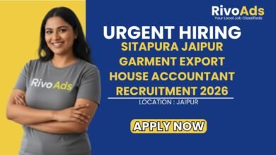 Sitapura Jaipur Garment Export House Accountant Recruitment 2026