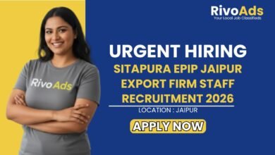 Sitapura EPIP Jaipur Export Firm Staff Recruitment 2026