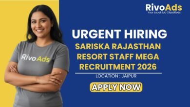 Sariska Rajasthan Resort Staff Mega Recruitment 2026