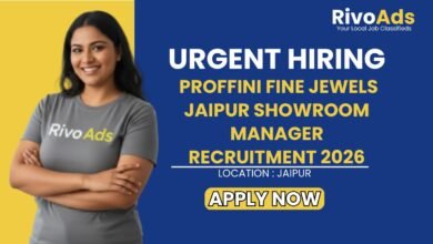 Proffini Fine Jewels Jaipur Showroom Manager Recruitment 2026