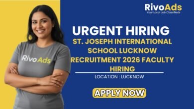 St. Joseph International School Lucknow Recruitment 2026 Faculty Hiring