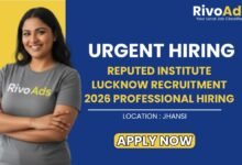 Reputed Institute Lucknow Recruitment 2026 Professional Hiring