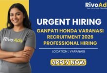 Ganpati Honda Varanasi Recruitment 2026 Professional Hiring