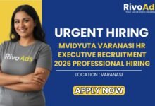 MVIDYUTA Varanasi HR Executive Recruitment 2026 Professional Hiring