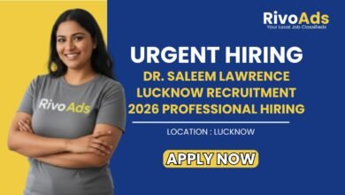 Dr. Saleem Lawrence Lucknow Recruitment 2026 Professional Hiring