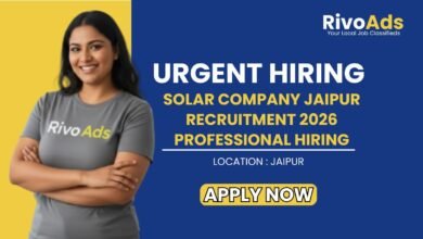 Solar Company Jaipur Recruitment 2026 Professional Hiring