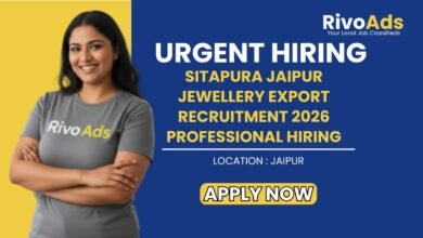 Sitapura Jaipur Jewellery Export Recruitment 2026 Professional Hiring