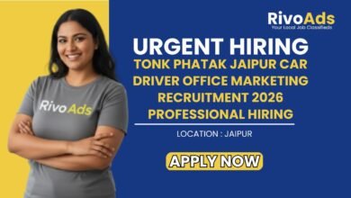 Tonk Phatak Jaipur Car Driver Office Marketing Recruitment 2026 Professional Hiring