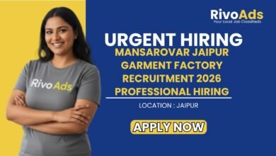 Mansarovar Jaipur Garment Factory Recruitment 2026 Professional Hiring