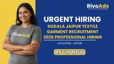 Sodala Jaipur Textile Garment Recruitment 2026 Professional Hiring