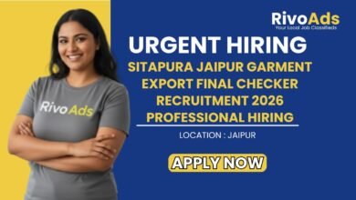 Sitapura Jaipur Garment Export Final Checker Recruitment 2026 Professional Hiring