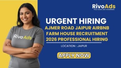 Ajmer Road Jaipur AirBNB Farm House Recruitment 2026 Professional Hiring