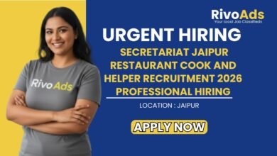 Secretariat Jaipur Restaurant Cook and Helper Recruitment 2026 Professional Hiring