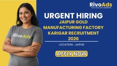 Jaipur Gold Manufacturing Factory Karigar Recruitment 2026