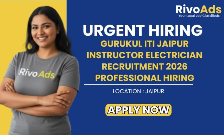 Gurukul ITI Jaipur Instructor Electrician Recruitment 2026 Professional Hiring