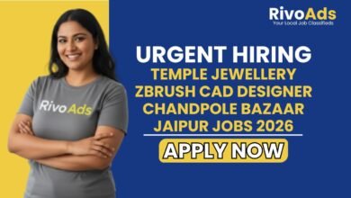 Temple Jewellery ZBrush CAD Designer Chandpole Bazaar Jaipur Jobs 2026