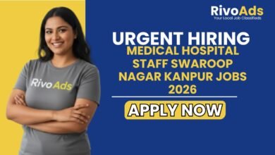Professional recruitment drive for Accountant, Receptionist, and OT Assistant at a reputed eye hospital in Swaroop Nagar, Kanpur.