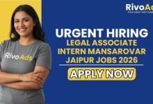 Legal Associate Intern Mansarovar Jaipur Jobs 2026