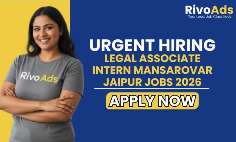 Legal Associate Intern Mansarovar Jaipur Jobs 2026