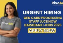GEN Card Processing Staff Lucknow Barabanki Jobs 2026