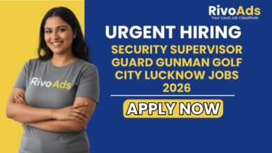 Security Supervisor Guard Gunman Golf City Lucknow Jobs 2026
