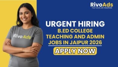 B.Ed College Teaching and Admin Jobs in Jaipur 2026