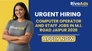 Recruitment for Computer Operator and Staff Jobs in M.I. Road Jaipur