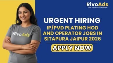 IP/PVD Plating HOD and Operator Jobs in Sitapura Jaipur 2026
