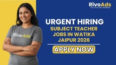 Subject Teacher Jobs in Watika Jaipur 2026