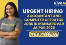 Accountant and Computer Operator Jobs in Mansarovar Jaipur 2026