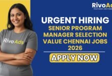 Senior Program Manager Selection Value Chennai Jobs 2026