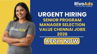 Senior Program Manager Selection Value Chennai Jobs 2026