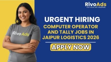 Computer Operator and Tally Jobs in Jaipur Logistics 2026