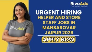 Helper and Store Staff Jobs in Mansarovar Jaipur 2026