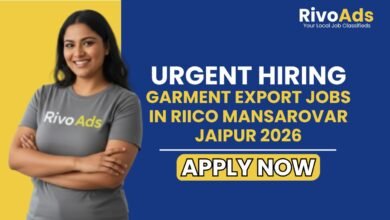 Garment Export Jobs in RIICO Mansarovar Jaipur 2026
