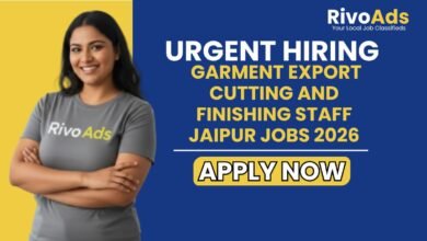 Garment Export Cutting and Finishing Staff Jaipur Jobs 2026