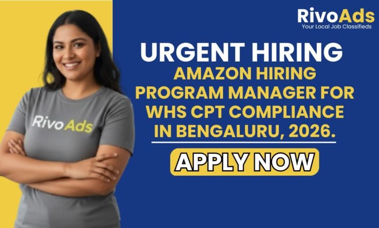 Program Manager WHS CPT Bengaluru Jobs 2026