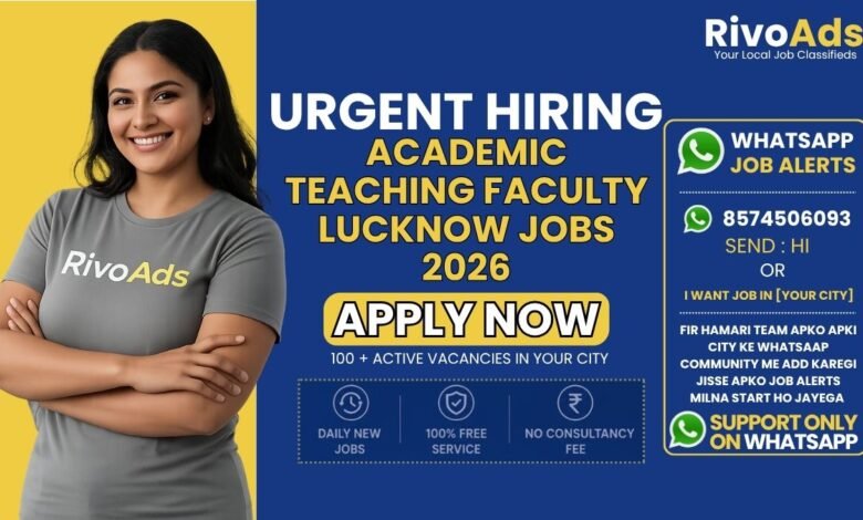 Academic Teaching Faculty Lucknow Jobs 2026