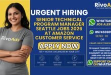 Senior Technical Program Manager Seattle Jobs 2026 at Amazon Customer Service