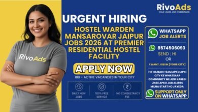 Hostel Warden Mansarovar Jaipur Jobs 2026 at premier residential hostel facility
