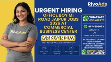 Office Boy MI Road Jaipur Jobs 2026 at commercial business center