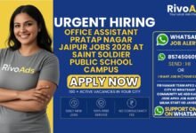 Office Assistant Pratap Nagar Jaipur Jobs 2026 at Saint Soldier Public School campus